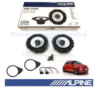 Lautsprecher Hinten ALPINE SXE-1725S Koaxial 2 Vie 165mm 220W Fiat 500 Von 2008
