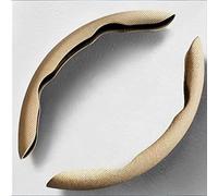 LAVIYE Auto Lenkradbezug 2 Stücke Segmentierter rutschfest Lenkradhülle für Mercedes Benz AMG S Class Klasse W220 W221 W222 W223 S300 S350d Auto Lenkrad, Weich und Atmungsaktiv,D Beige