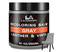 Laxmorph Leder Reparatur Set Grau,250ml Flüssigleder Lederpflege Für Ledercouch,Lederfarbe, Kunstleder Reparaturset zum Reparieren von Sofas,Vinylmöbeln,Autositz,Sattel bei Verblassen und Kratzern