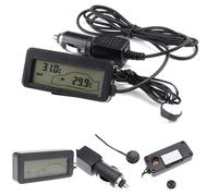 LCD Display Thermometer für Auto 12/24 Stunden Format Hohe Helligkeit LED Uhr