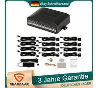 LCD Einparkhilfe +8 Sensoren Schwarz Vorne Hinteren Nachrüsten PDC Universal