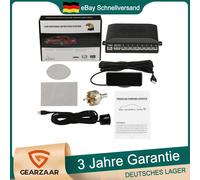 LCD Einparkhilfe mit 8 Sensoren Vorne Hinteren Parkhilfe Nachrüsten PDC Schwarz