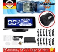 LCD Einparkhilfe mit 8 Sensoren Vorne Hinteren Parkhilfe Schwarz PDC Nachrüsten