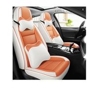 LCLCDZ Sitzbezüge Auto Autositzbezüge Universal Set für Skoda Kamiq Superb Superb 2 Superb 3 Superb 3V Yeti Octavia 5E Tuning Auto Zubehör,Orange