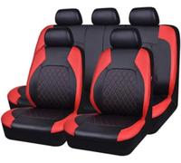 LCLSNNK Autositzbezüge passend für Audi A3 Sportback A1 A2 A3 Limousine A4 A5 Quattro A7 Sportback Q2 Q3 Q5 Q7, Leder, wasserdicht und atmungsaktiv, 5-Sitzer-Sitzbezug, Autoteile, Rot