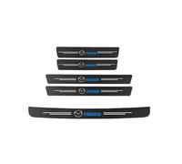 LDBKFD 5 Stück Auto Einstiegsleisten Schutz für Mazda 2 3 6 CX-3 CX-30 CX-5 CX-50 CX-60 CX-7 CX-8 CX-9 MX-5 MX-30, Auto Carbon Fiber Einstiegsleisten Türschweller Heckstoßstange Schutzfolie,C