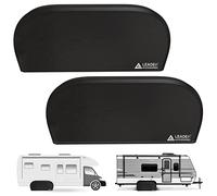 Leader Accessories Doppelachs-Wohnmobil-Reifenabdeckung passend für Durchmesser 76,2 cm - 81,3 cm, Doppelachs-Radabdeckungen für Wohnmobil, LKW, Anhänger, wasserdicht, 2 Stück/Packung, schwarz