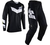 Leatt 3.5 Ride 2023 Motocross Jersey und Hose Set, schwarz-weiss, Größe S für Männer