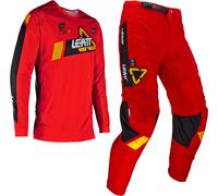 Leatt 3.5 Ride 2024 Motocross Jersey und Hose Set, schwarz-rot, Größe M für Männer
