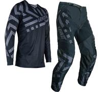 Leatt 3.5 Ride Pattern 2024 Motocross Jersey und Hose Set, schwarz-grau, Größe XL für Männer