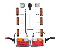 LED Anhängerbeleuchtung Set 11,5 m Kabelbaum 13-polig Rückleuchten LED Anhänger