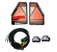 LED Anhängerbeleuchtung SET CANBUS SYSTEM Kabelbaum 7m LED Kennzeichenleuchten