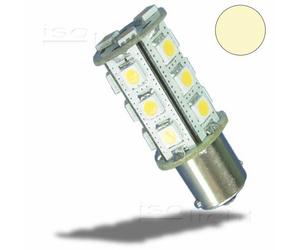 LED BA15S Leuchtmittel, 10-30V/DC, 18SMD, 3 Watt, warmweiß