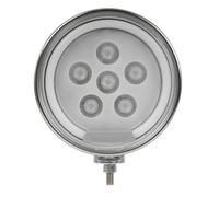 LED Fern Scheinwerfer Zusatz Edelstahl Gehäuse mit Standlichtring kein chrom