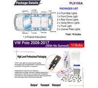 LED Innenraumbeleuchtung Set für VW Polo 6R 6C 2009-2017 LED Lampen Weiß CANBUS