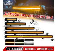 LED Lightbar mit zweifarbigem Tagfahrlicht Weiß & Gelb ECE-Zulassung PKW LKW SUV