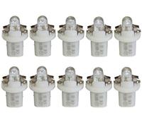 LED-Mafia 10X B85d BAX10D Halogen Round Heat Tachobeleuchtung Set - weiß blau rot (grün)