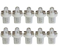 LED-Mafia 10X Halogen B85d BAX10D Round Heat Tachobeleuchtung Set - weiß blau rot (rot)