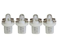 LED-Mafia 4X Halogen Round Heat Tachobeleuchtung Set - weiß blau rot Cockpit (gelb)