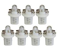 LED-Mafia 7X Halogen Round Heat Tachobeleuchtung Cockpitbeleuchtung Set - weiß blau rot Cockpit c (rot)