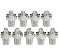LED-Mafia 9X Halogen Round Heat Tachobeleuchtung Set Cockpitbeleuchtung - weiß blau rot Cockpit c (weiß)