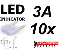LED Mini KFZ Sicherungen Flachsicherungen, 3A 5A 7,5A 10A 15A 20A 25A 30A