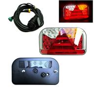 LED Rückleuchten 6 Funktionen Bajonett und 5 m 13-polig Kabelbaum SET Anhänger