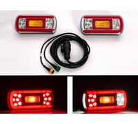 Friso LED Rückleuchten mit Kennzeichenbeleuchtung Rücklicht LED Rückleuchte LKW Trailer 2 Stück Anhänger LKW Wohnwagen Nutzfahrzeuge Trailer