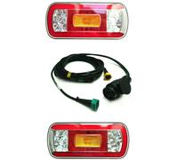 LED Rückleuchten Rückleucht LED Bajonett 5m SET Kabelbaum 13 polig Anhänger
