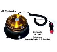 LED Rundumleuchte Warnleuchte 4 Blitzmuster ECE R10 E9 Magnet PKW LKW Traktor