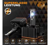 LED Scheinwerfer D1S H1 H4 H7 H11 Mit Zulassung Halogen 100W Tagfahrlicht 6500K