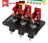 LED Schutz Kappe 12V/20A Kippschalter KFZ Auto Boot Ein-Aus Schalter Beleuchtet
