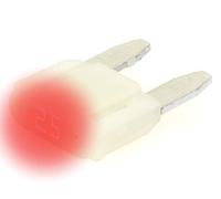 LED-Status Mini KFZ Auto Sicherungen Flachsicherungen, TFNL0, Set, 3A 5A 7,5A 10A 15A 20A 25A 30A, Stromstärke:25A Ampere
