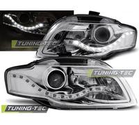 LED Tagfahrlicht Design Scheinwerfer für Audi A4 B7 05-08 chrom