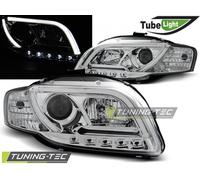 LED Tagfahrlicht Design Scheinwerfer für Audi A4 B7 05-08 chrom LTI