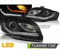 LED Tagfahrlicht Design Scheinwerfer für Audi A4 B7 05-08 schwarz