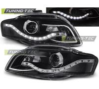 LED Tagfahrlicht Design Scheinwerfer für Audi A4 B7 05-08 schwarz