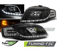 LED Tagfahrlicht Design Scheinwerfer für Audi A4 B7 05-08 schwarz