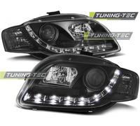 LED Tagfahrlicht Design Scheinwerfer für Audi A4 B7 05-08 schwarz