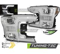 LED Tagfahrlicht Design Scheinwerfer für Ford F150 MK13 17-20 chrom mit LED Blinker