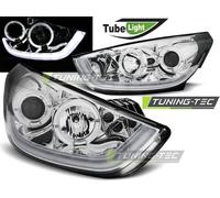 LED Tagfahrlicht Design Scheinwerfer für Hyundai Tucson / IX35 10-13 chrom