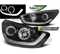 LED Tagfahrlicht Design Scheinwerfer für Hyundai Tucson / IX35 10-13 schwarz