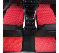 Leder Auto Fußmatten, für BMW X6 X6M F16 E71 E72 F96 G06 30i 30d 40i 40d M50i X6M Auto Bodenmatte Rutschfester wasserdichte Anti-Kratz Automatten,Red1