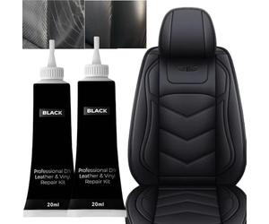 Leder Reparatur Set,Lederreparatur Creme,Lederbalsam,Leder Restaurator,Leder Farbbalsam,Lederkratzer Reparatur für Leder,Flüssigleder Leder Reparatur,Vinyl Polster Reparatursatz, (Schwarz-2pc)