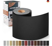 Leder Reparatur Set Schwarz,OAZ Kunstleder Selbstklebend 10 x 160 cm,Kunstleder