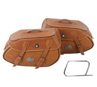 Leder-Satteltaschen Buffalo sandbraun für Satteltaschenhalter, Satz