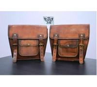 Leder Satteltaschen Motorrad 2x braune Ledertaschen 1 Paar