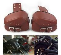 Leder Satteltaschen Seitentasche Werkzeugtasche Braun für Harley Sportster Dyna