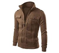 Lederjacke Herren Echtleder Biker Winter Motorrad Retro Vintage Jacke üBergangsjacke Leder Winterjacke Bikerjacke Bomberjacke Motorradjacke Pilotenjacke Sweatjacke Freizeitjacke Freizeitmantel