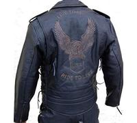Lederjacke Leder Jacke für Biker Chopper Mottoradjacke Motorrad Rocker Punk